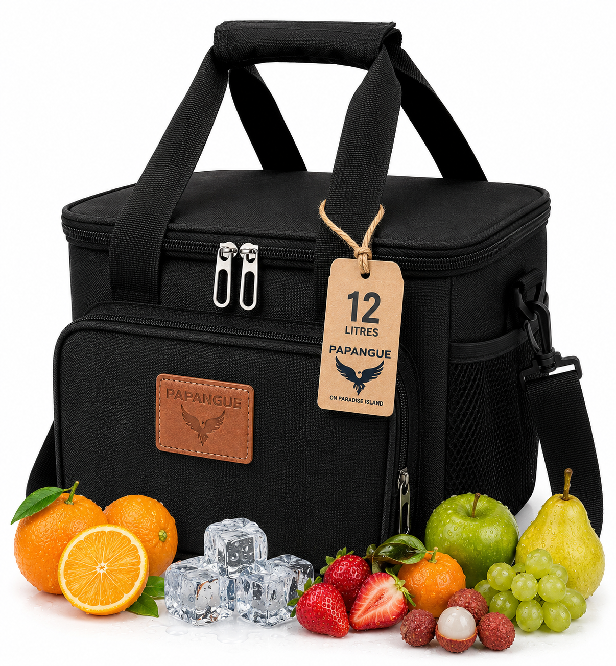 sac isotherme souple 12 litres PAPANGUE couleur noir
