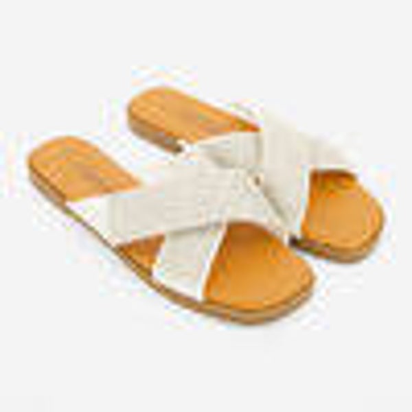 TKMAXX- Aqua White Embllished Sliders