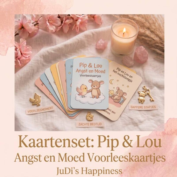 Kaartenset - Pip & Lou: Angst en Moed Voorleeskaartjes