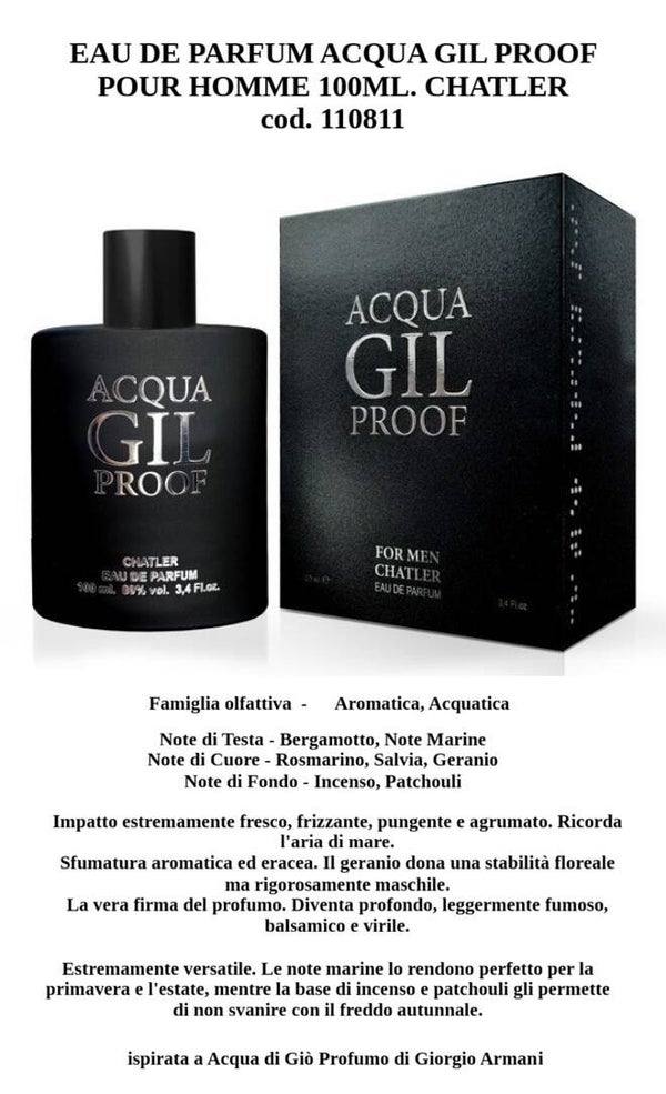 eau de parfum acqua gil proof Chatler