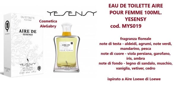 eau de toilette aire Yesensy