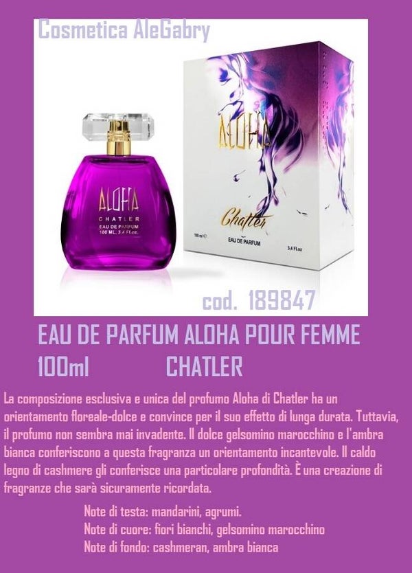 eau de parfum aloha Chatler