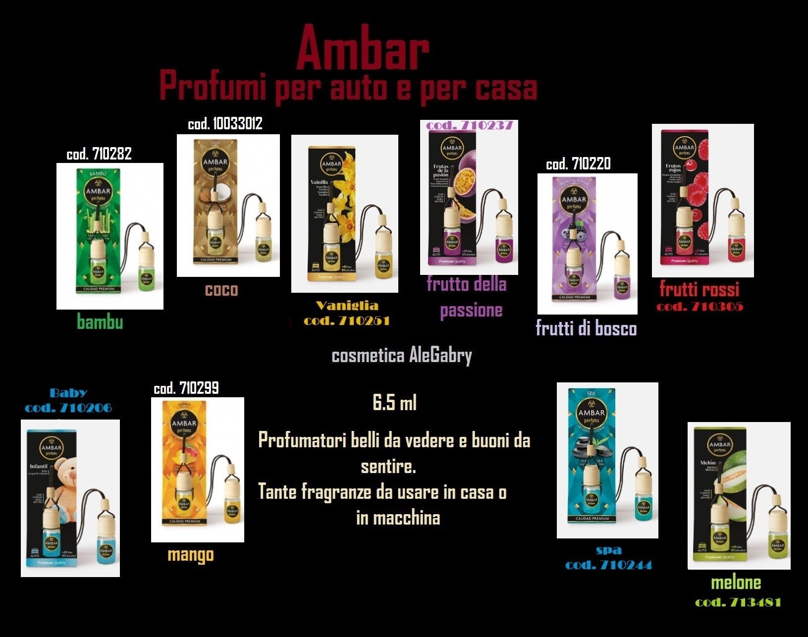 profumi per auto Ambar
