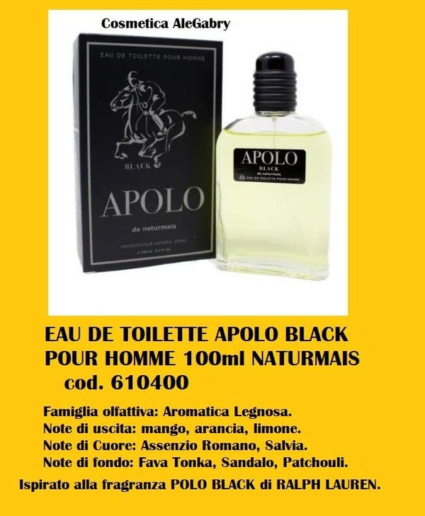 eau de toilette apolo black Naturmais