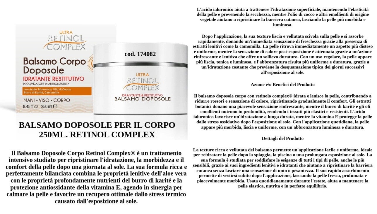 balsamo doposole per il corpo Retinol Complex