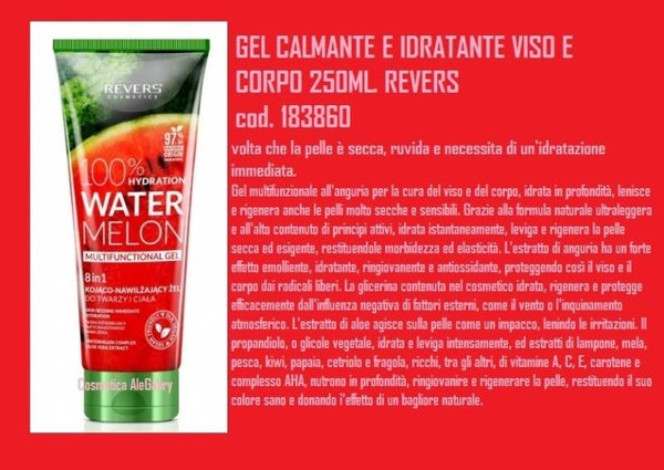 gel calmante e idratante viso e corpo Revers