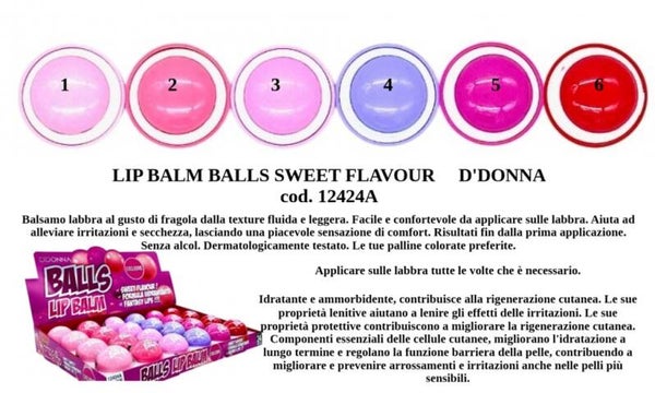 lipbalm balls sweet flavour D'Donna