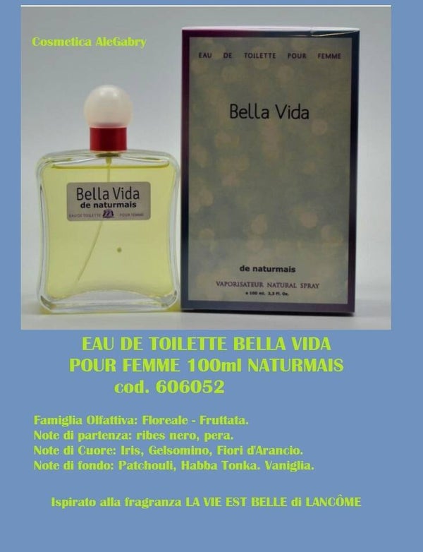 eau de toilette bella vida Naturmais
