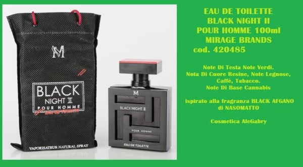 eau de toilette black night II Mirage Brands