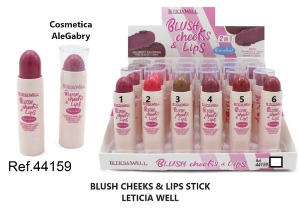 blush cheeks & lip stick Leticia Well