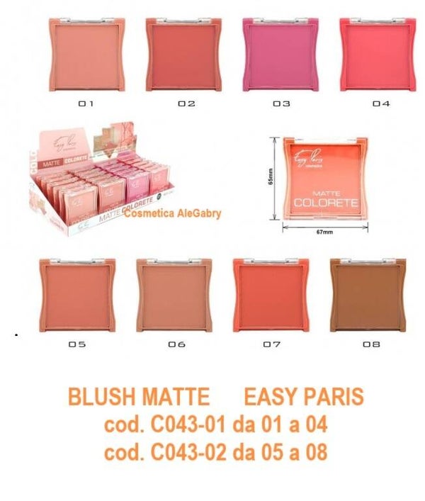 blush matte colorete Easy Paris