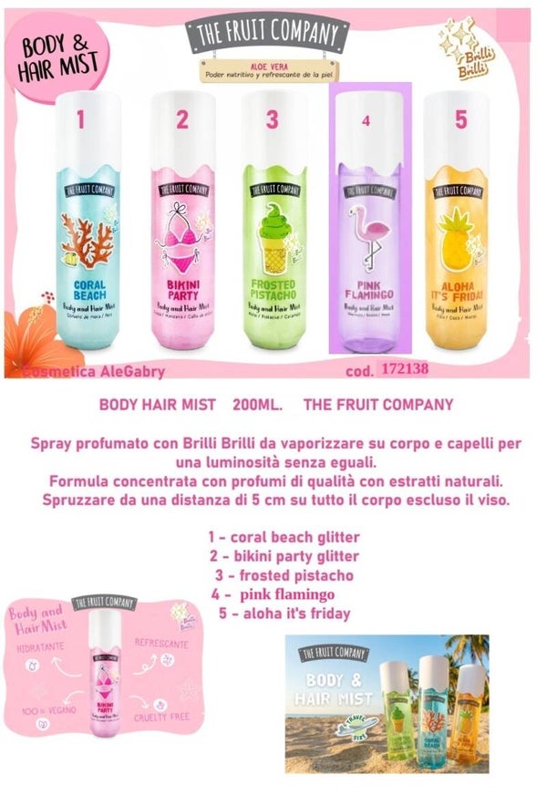 body hair mist The Fruit Company