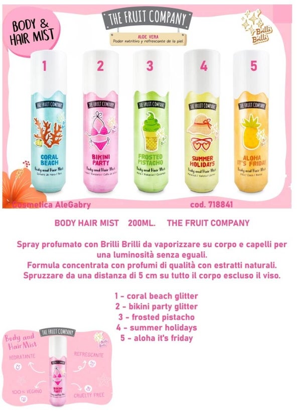 body hair mist The Fruit Company