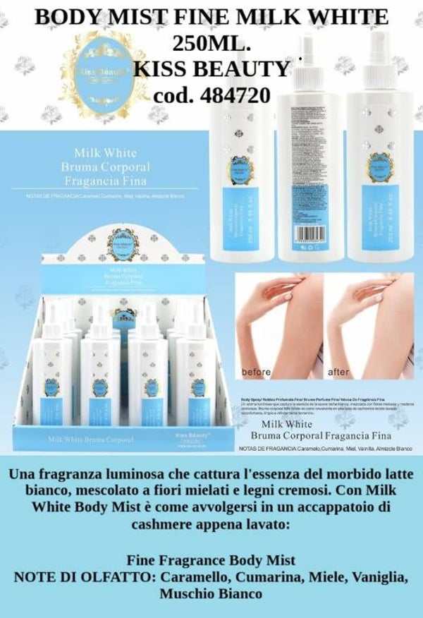 body mist fine bianco latte Kiss Beauty