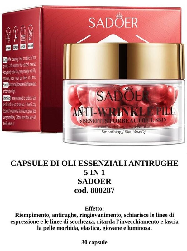 capsule di oli essenziali antirughe Sadoer
