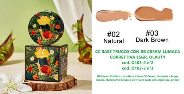 cc base trucco con bb cream lumaca correttiva Olauty