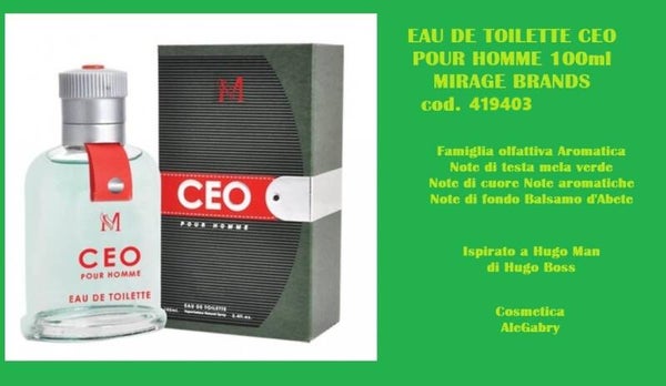 eau de toilette ceo Mirage Brands