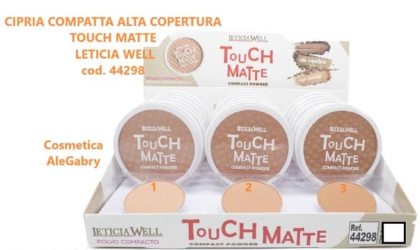 cipria compatta alta copertura touch matte Leticia Well