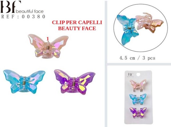 clip per capelli farfalla Beautiful Face