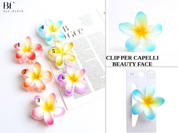 clip per capelli fiore plastica Beautiful Face