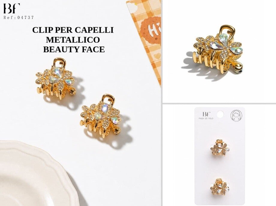 clip per capelli in metallo Beautiful Face