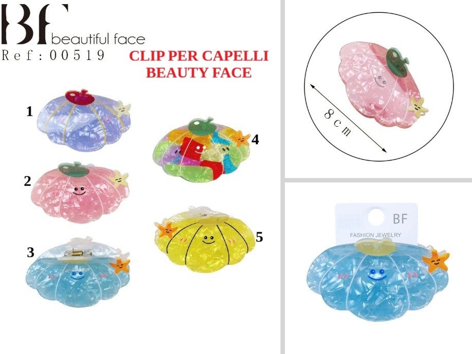 clip per capelli in plastica Beautiful Face