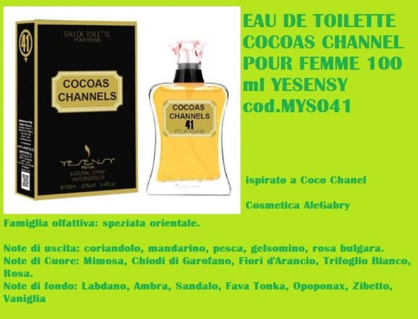 eau de toilette cocoas channels Yesensy