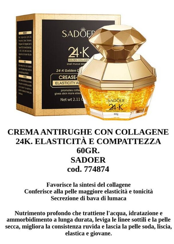 crema antirughe al collagene 24k Sadoer