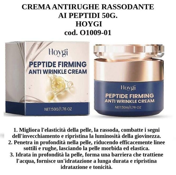 crema antirughe rassodante ai peptidi Hoygi
