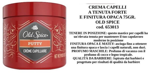 crema capelli a tenuta forte e finitura opaca Old Spice