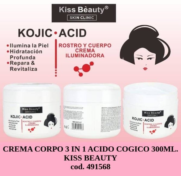 crema corpo 3 in 1 con acido kojico Kiss Beauty