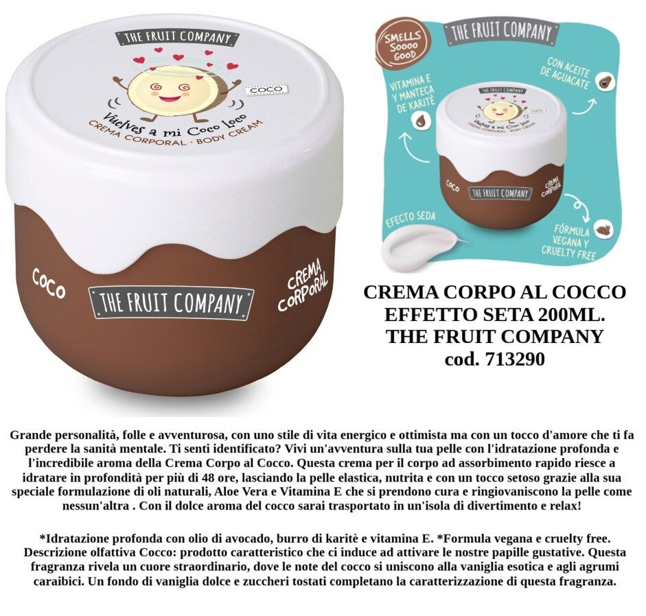 crema corpo effetto seta The fruit company