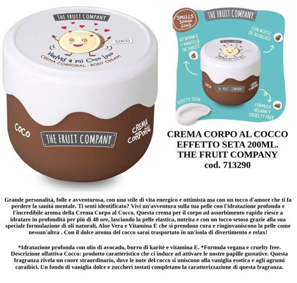 crema corpo effetto seta The fruit company