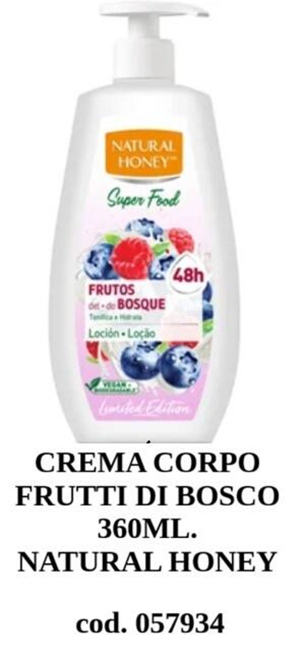 crema corpo frutti di bosco Natural Honey
