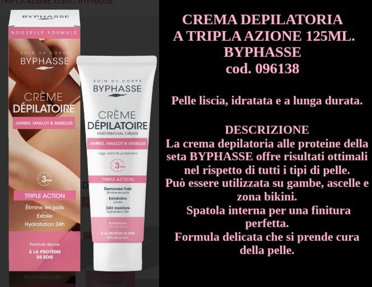crema depilatoria a tripla azione Byphasse