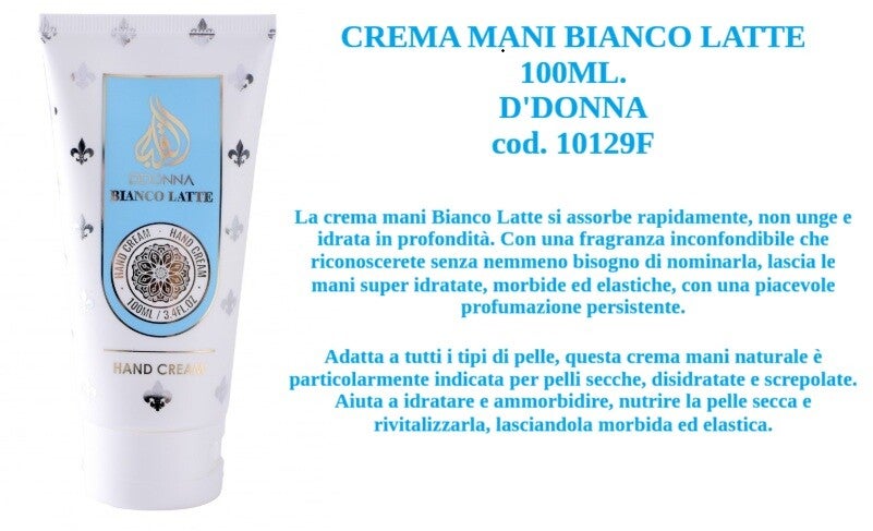 crema mani bianco latte D'Donna