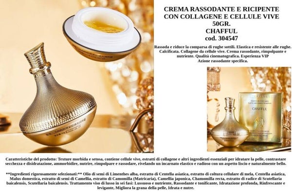 crema rassodante e ricipente con collagene e cellule vive Chafful