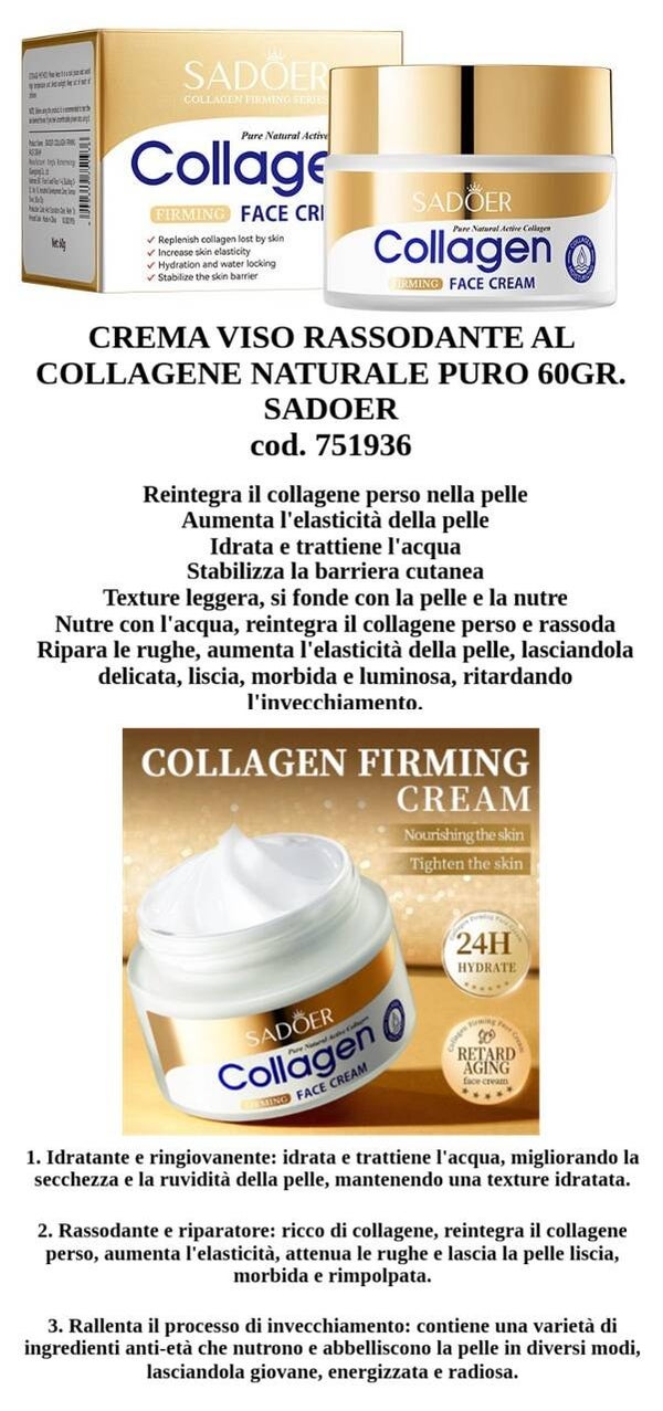 crema viso rassodante al collagene Sadoer
