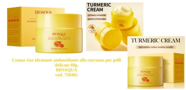 crema viso antiossidante alla curcuma Bioaqua