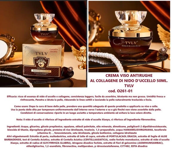 crema viso antirughe al collagene di nido d'uccello Tvlv