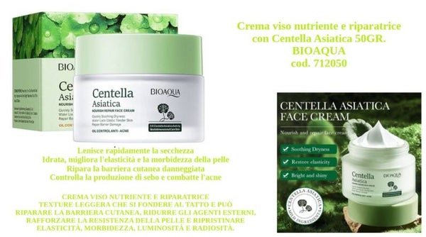 crema viso nutriente e riparatrice con centella asiatica Bioaqua