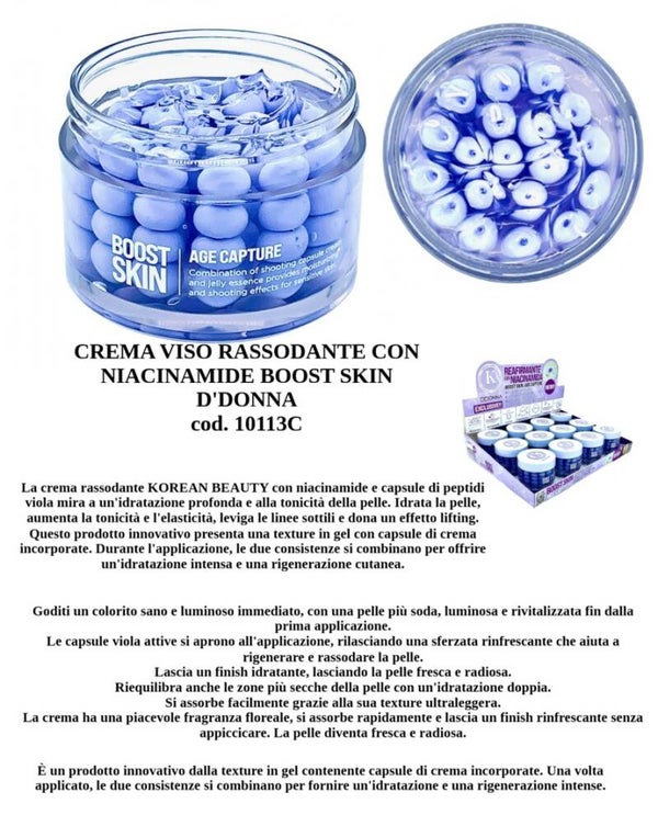crema viso rassodante con niacinamide boost skin D'Donna
