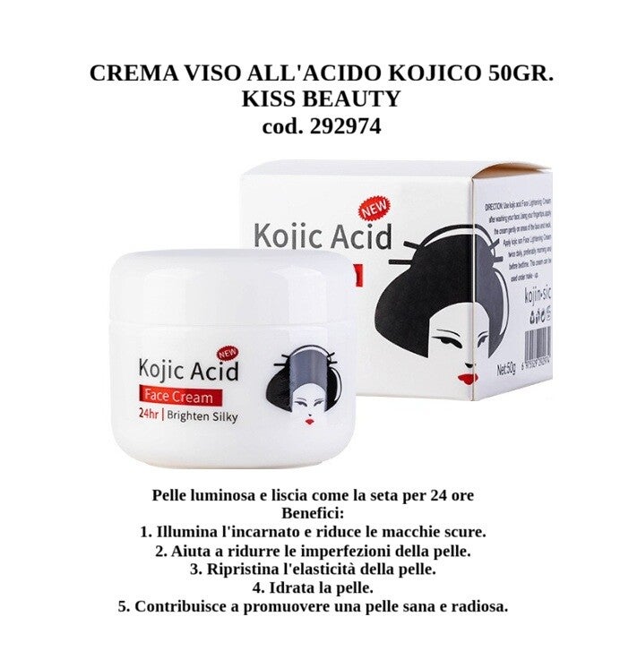 crema viso all'acido kojico Kiss Beauty