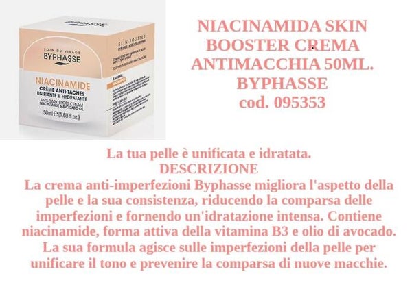crema viso con niacinamida antimacchia Byphasse