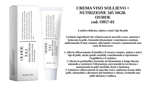 crema viso sollievo e nutrizione Ouhoe