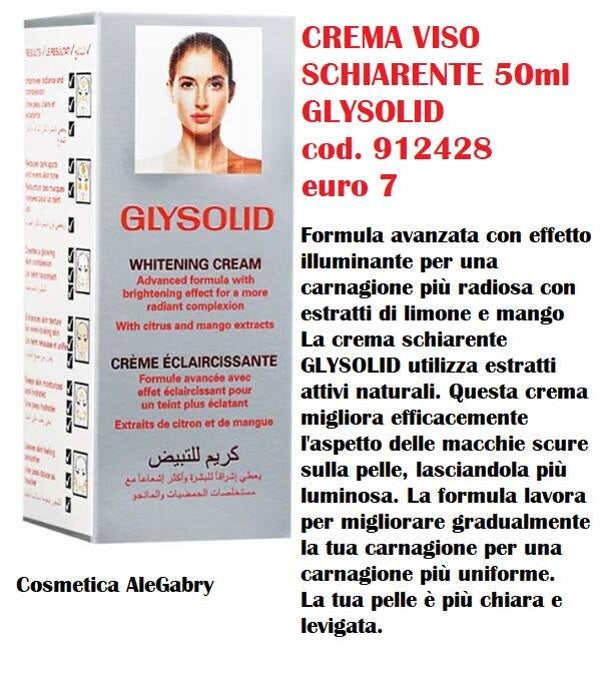 crema schiarente glysolid