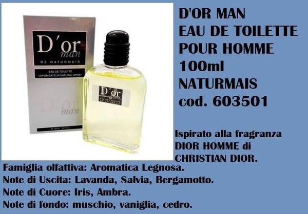 eau de toilette d'or man Naturmais