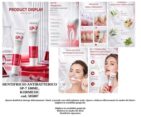 dentifricio antibatterico SP-7 Kormesic