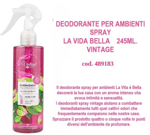 deodorante per ambienti spray vintage