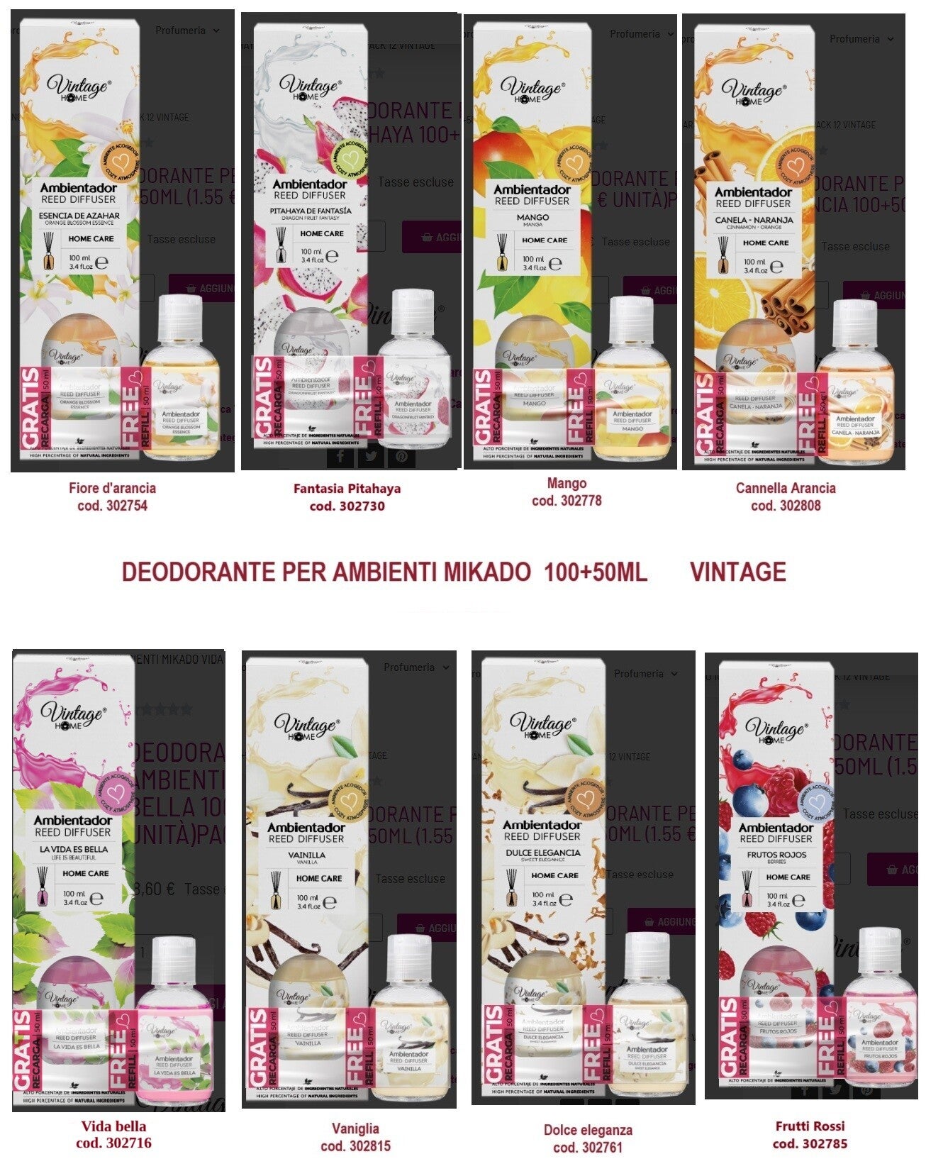 deodorante per ambiente mikado Vintage
